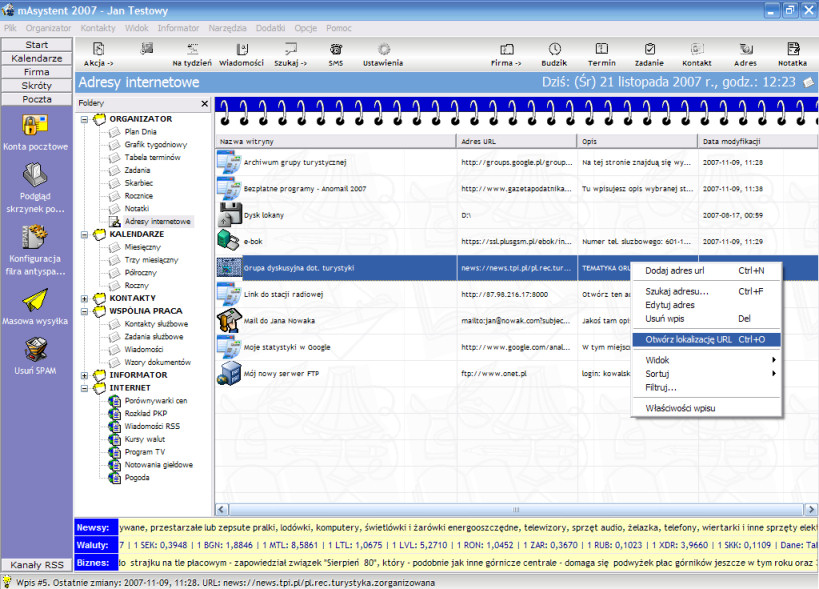 Adresy internetowe